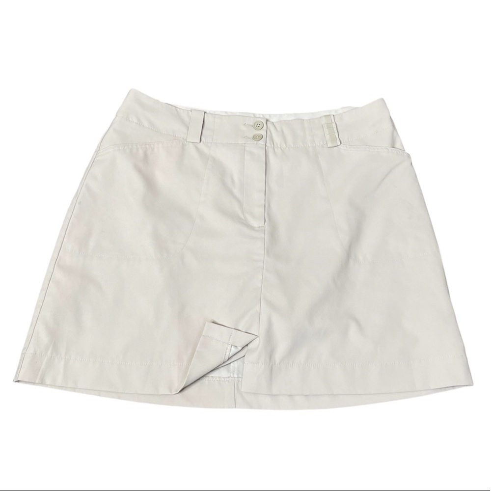 Nike Golf Fit Dry Womens Sz 12 Beige Athletic Skort